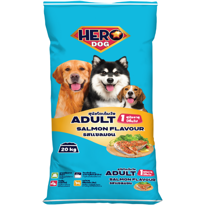 Thức ăn hạt HERO DOG Salmon Flavour cho Chó vị Cá Hồi