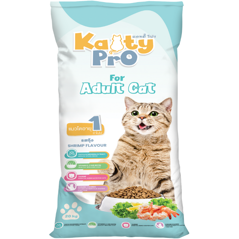 Thức ăn hạt KATTY PRO Shrimp Flavour cho Mèo vị Tôm