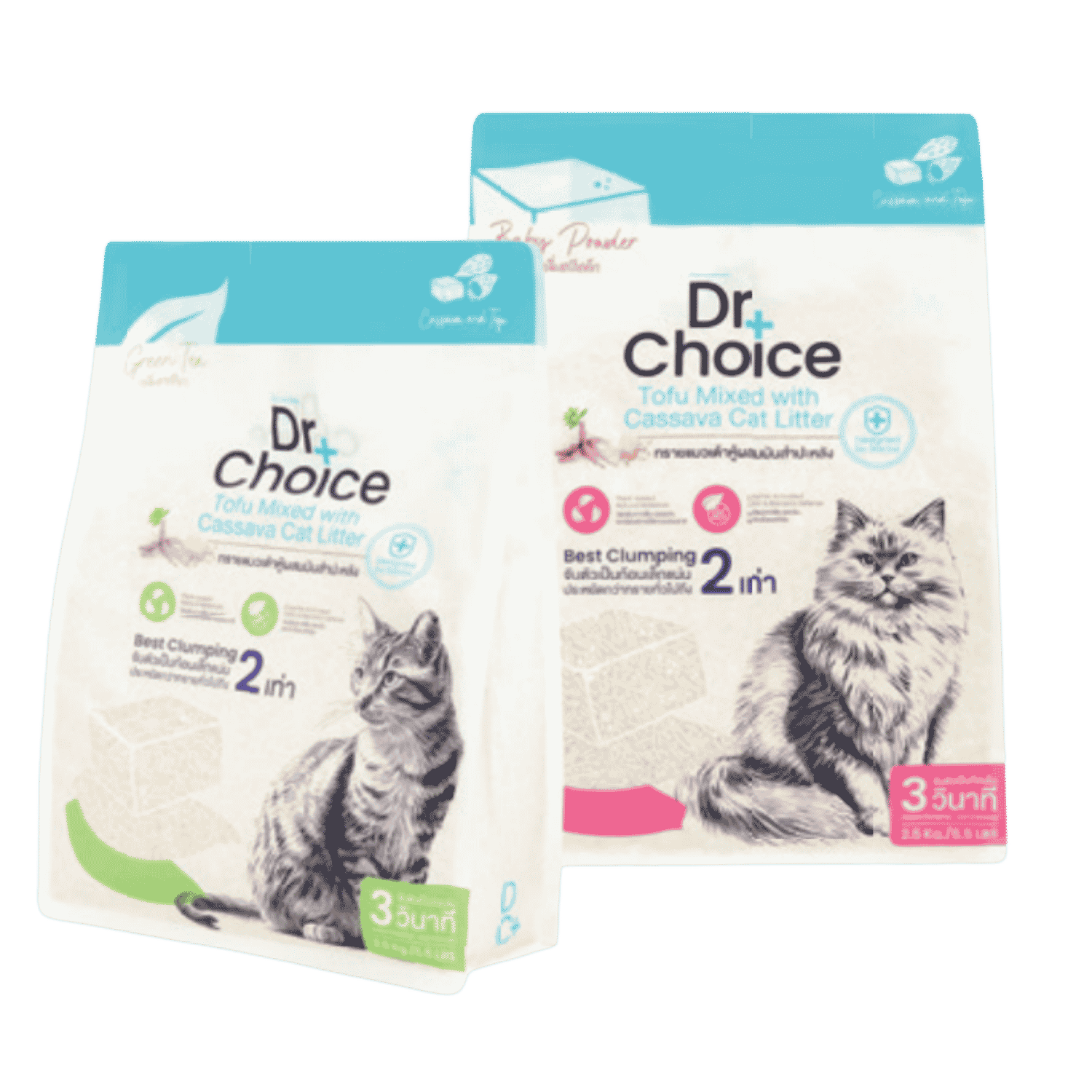 Dr. Choice cát vệ sinh cho Mèo từ Đậu hủ pha Sắn Tofu Mixed with Cassava Cat Litter - Vón nhanh, ít bụi, khử mùi