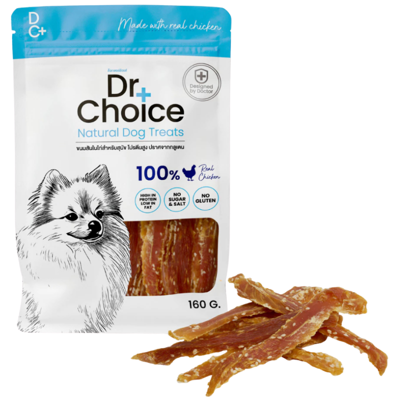 Bánh thưởng cho chó Dr Choice thăn Gà dạng sợi rắc mè